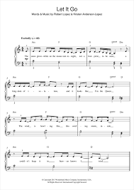 Idina Menzel Let It Go From Frozen Sheet Music Pdf Notes Chords Disney Score Very Easy Piano Download Printable Sku 152428
