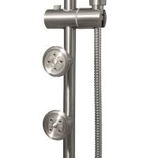 To adjust the spray function on the handheld wand, just rotate the sprayer head. Lanikai Shower System 1028 Pulse Showerspas