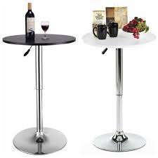 We feature ready to assemble and custom made items. 23 6 Round Bar Stool Pub Bar Table Adjustable Swivel Counter Height Black White Ebay