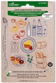 Use a pen, pencil, or stylus to trace over. Clover Needlecraft Kitchen Design Iron On Transfer Embroidery Pattern 8821 123stitch