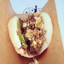 Bao Bun Made By Chairman Ping Masterchef Winner With Slow Cooked Pork Apple Hoi Sin And Pork Crackling Amazing Slow Cooked Pork Pork Buns Food