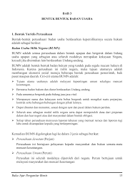Perusahaan ialah salah satu perusahaan negara yang komposisi modalnya dimiliki oleh negara. Pertemuan 03 Bentuk Bentuk Badan