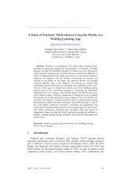Pdf A Study Of Students Motivation In Using The Mobile Arc Welding Learning App