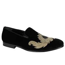 Check spelling or type a new query. Alexander Mcqueen Men S Gold Embroidered Detail Black Velvet Slip On Shoes 462785 1049 41 Eu 7 5 Us Overstock 28893221