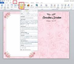 Dalam hal tampilan menu yaitu menu insert terdapat perubahan mencolok yang dilengkapi dengan gambar yang berwarna dan ukurannya sedikit lebih. Download Contoh Desain Undangan Pernikahan Dengan Word Gratis Templatekita Com