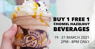 At coffee bean direct there are many products for you to choose from. The Coffee Bean Tea Leaf Buy 1 Free 1 Chomel Hazelnut Beverages Promotion From 19 21 March 2021