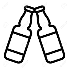 Free clip art of beer stock vector 186kb 1549x1454: Toasting Beer Bottles Line Icon Cheers Bottles Vector Illustration Royalty Free Cliparts Vectors And Stock Illustration Image 110353484