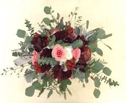 Burgundy And Blush Bridal Bouquet With Red Apple Accent By Nancy At Belton Hyvee Blush Bridal Bouquet Bridal Bouquet Floral Wedding
