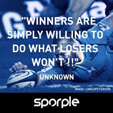Winners are simply willing to do what losers won't. Sporple Sporple Twitter