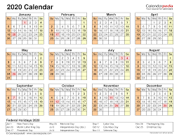 Detail jadwal libur nasional dan cuti bersama 2019 sbb : 2020 Calendar Free Printable Excel Templates Calendarpedia