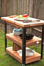 This is a pretty easy project and it creates a table grill that is perfect for your deck or backyard. 25 Diy Outdoor Serving Stations Table Cart Bar Diy Crafts