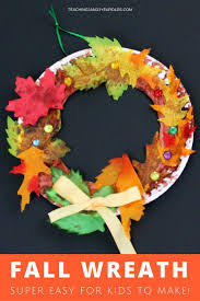 Make A Simple Fall Wreath From A Paper Plate Preschool Crafts Fall Fall Crafts For Toddlers Preschool Art Activities