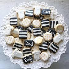 Black And White Baby Shower Cookies 33 Black And White Baby Shower Cookies White Baby Showers French Baby Shower Gold Baby Shower Boy