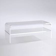 Waterfall Table With Shelf Boda Acrylic Shelves Acrylic Coffee Table Acrylic Shelf