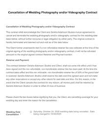 There is no need to go into. Wedding Photography Contract Cancellation Form Template Jotform