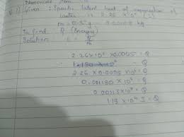 How to calculate the molar heat capacity of a substance? Specific Latent Heat Of Vaporization Of Water Is 2 26 Into 10 Joule Kg Calculate The Energy Needed To Brainly In
