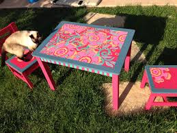Chalk Paint On Old Ikea Kids Table Chairs Paint Kids Table Kids Table And Chairs Childrens Painted Furniture