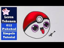 Diy Hoe Teken Je Een Pokebal Kawaii Beginners Tekenen Les 013 Tekenen Kawaii Leer Tekenen