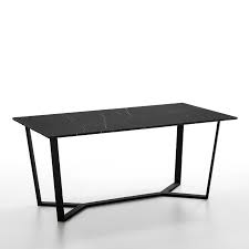 Metal base tables for the dining room and living room. Dining Room Table 180x90x75 Metal Black Marble Black