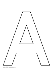 Lettre de l'alphabet à colorier et imprimer. Lettre De L Alphabet A Decorer La Lettre Capitale A
