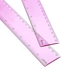 2 Pack 12 Inches Pink Plastic Ruler Straight Ruler Plastic Measuring Tool For Student School O Kawaii School Supplies Girl School Supplies Cute School Supplies