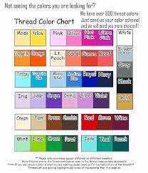 Iris Thread Color Chart 2019