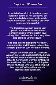 The planets can work well together to help balance and refine your emotional natures. Capricorn Woman Her Traits Love Sex