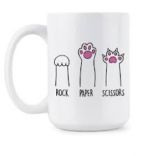 Amazon.com: We Got Good Rock Paper Scissors Cat Paws Mug Kitten Coffee Cup  : Home & Kitchen