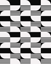 Geometric minimalistic color composition template with shapes. Mid Century Modern Geometric Dynamic And Fun Pattern Black And White 02 Digital Art By Bonb Creative