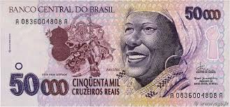 The cruzeiro was the currency of brazil from 1942 to 1986 (two distinct currencies) and again between 1990 and 1993. 50000 Cruzeiros Reais Brazil 1994 P 242 4260213 Banknotes