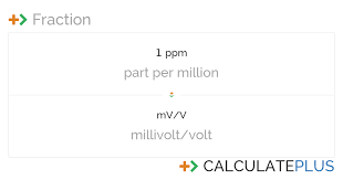 Conversion Of Ppm To Mv V Calculateplus
