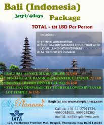 Bali 3nyt 4days Package Total 131 Usd Per Person For More Details 91 11 27011734 9999065900 International Flight Tickets Travel Packages Dinner Cruise