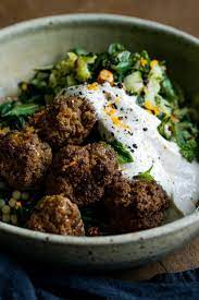 Check spelling or type a new query. Spiced Meatballs With Pearl Israeli Couscous A Fresh Zucchini Roasted Almond Salad Honeyed Yoghurt Delicious Food Simple Wholesome Recipes The Occasional Sweet Treat Gather Feast