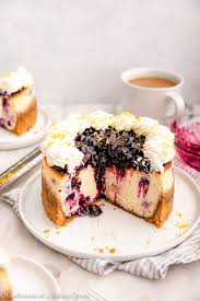 I found this one at rec.food.baking. Lemon Blueberry Cheesecake Step By Step Photos Confessions Of A Baking Queen