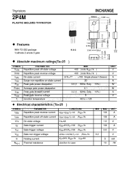 Here v1 is the dc voltage source, a resistor type load is connected in series with scr and vg is the trigger voltage at the gate of the device. 2p4m Datasheet Pdf Inchange Semiconductor