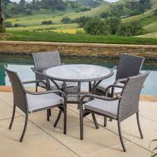 San Pico Grey Outdoor Table Walmart Com Outdoor Tables And Chairs Wicker Dining Set Patio Furniture Dining Set