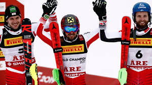He competed primarily in slalom and giant slalom, as well as combined and occasionally in super g. Austria S Marcel Hirscher Wins World Championships Slalom For Seventh World Title