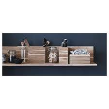 Ces étagères murales permettent de ranger vos livres, ranger vos cd/dvd. Skogsta Etagere Murale Acacia Materiau Durable Ikea