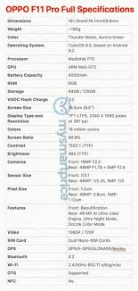 The oppo f11 pro features a 6.53 weight: Exclusive Here Re The Detailed Specifications Of The Upcoming Oppo F11 Pro Mysmartprice