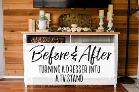 how to turn a dresser into a tv stand