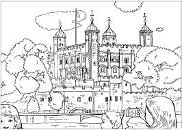 This adult coloring page will take to paris in no time! Coloring Page Tower Of London