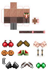 Villagers are the fastest way to get emeralds in minecraft, as well as obtaining & enchanting equipment. Papercraft Mini Villager With Items Minecraft Crafts Papercraft Minecraft Skin Minecraft Creations