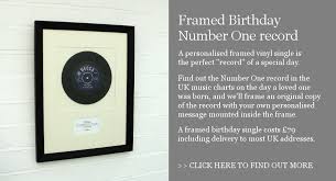 framed vinyl records including number one songs from the uk