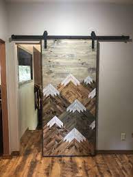 rustic wood mountains sliding barn door barn door designs interior barn doors door design