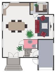 Ground Floor Plan This Example Was Created In Conceptdraw Pro Using The Libraries From The Floor Pl Floor Plans Interior Design Furniture Ground Floor Plan