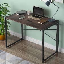 Furinno simplistic a frame computer desk, black/french oak grey. 17 Stories Gamboa Folding Study Desk Wayfair