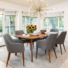 Article On Instagram Eat Your Heart Out The Upholstered Feastchair Features Slender Arms A Gray Dining Chairs Mid Century Dining Room Dining Room Interiors
