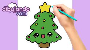 Como Dibujar Un Arbol De Navidad Paso A Paso Dibujos De Navidad Faciles Kawaii Tiendanavidad Es