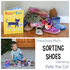 To expose preschoolers to the skill of lacing. Pete The Cat Sorting Shoes Math Activity Buggy And Buddy