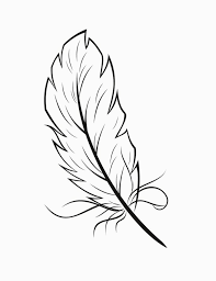 Feather Coloring Sheet Feather Graphic Feather Drawing Indian Feather Tattoos